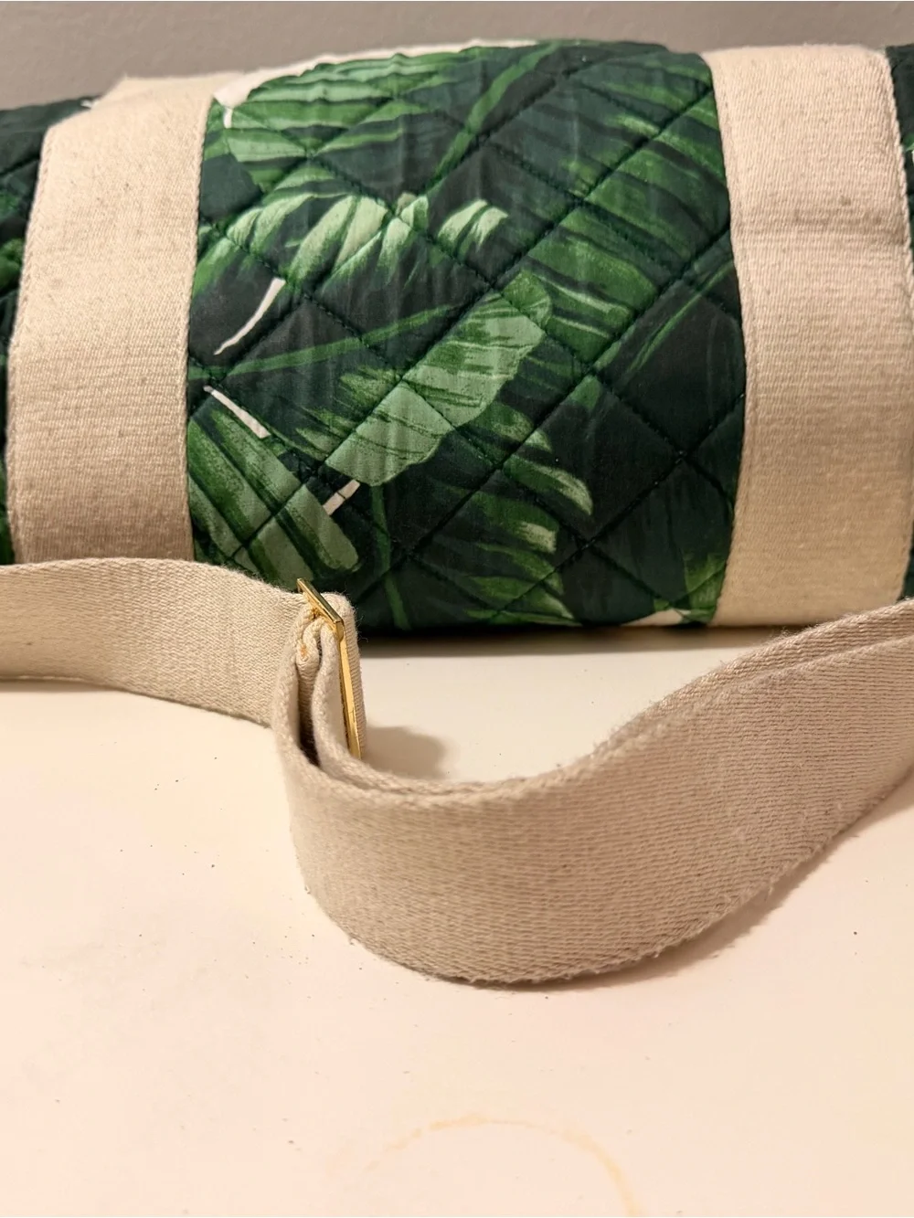 Green Tropical Quilted Tote